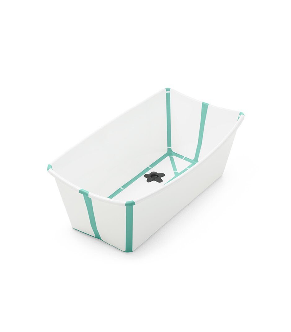 Stokke® Flexi Bath® bath tub, White Aqua. Open.